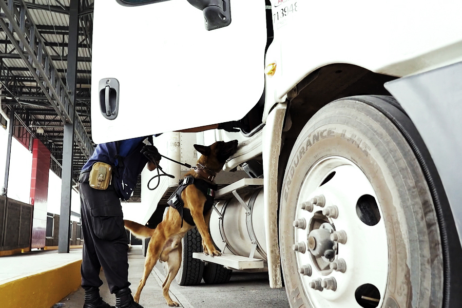 truck at cross border security